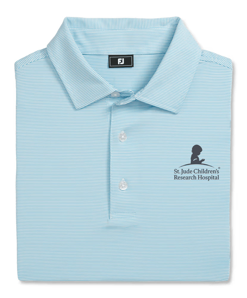 St. Jude FootJoy MicroFeeder Stripe Lisle Polo